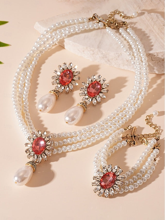 with Women's Jewelry Earrings Set Pearl