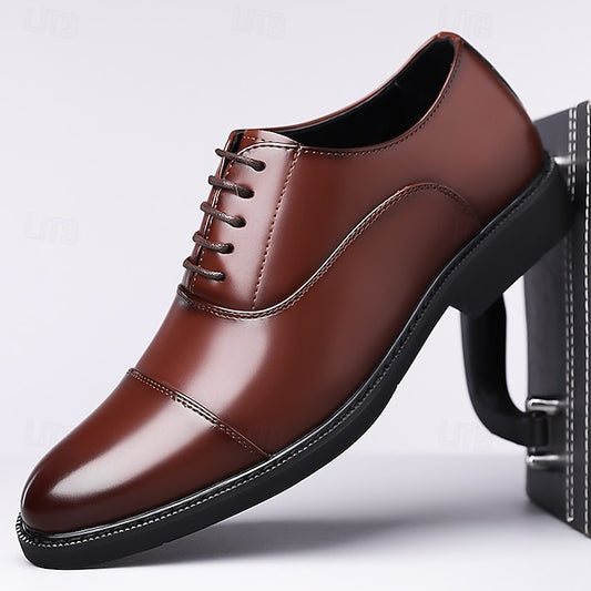 Cap-Toe Dress – Shoes Design Oxford Brown Classic Men's