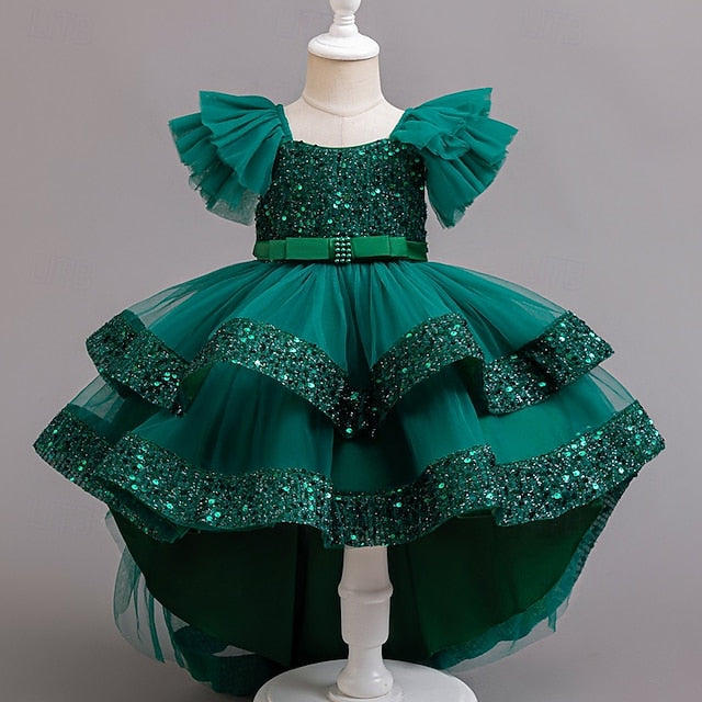 Special Sleeveless Sequin Party Dress Girls' Kids Wedding