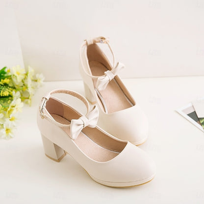 Shoes Jane Weddings Bow White for Perfect - Mary Girls'