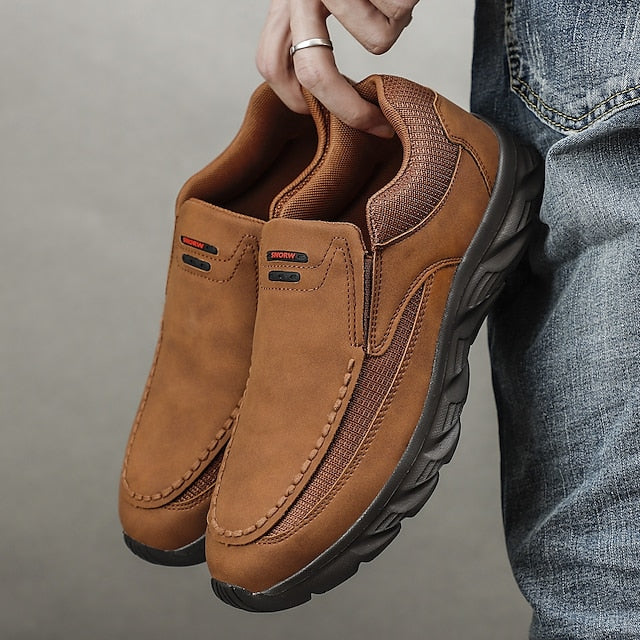 Men's Suede Slip-On Loafers – Lightweight, Breathable