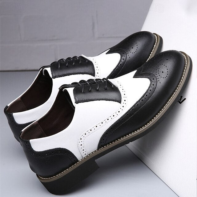 Brogue White Shoes Oxford Two-Tone Wingtip Men's in