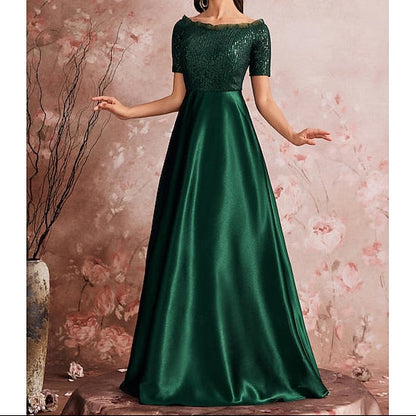 Mother A-Line Sparkle Dress the Evening Gown of Bride Formal