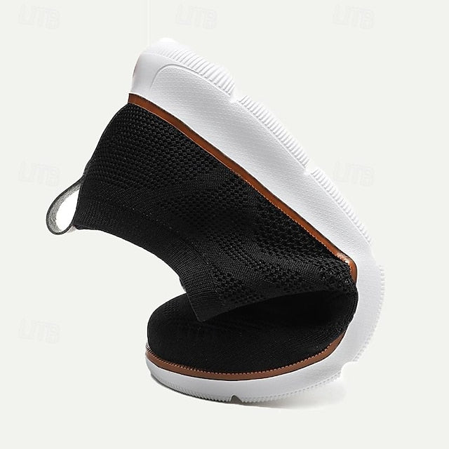 Men's Breathable Knit Sneakers - Lightweight Casual Walking