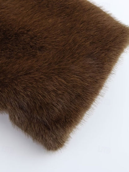 Women's Comfortable Buttons Fur Coat Warm Teddy Faux