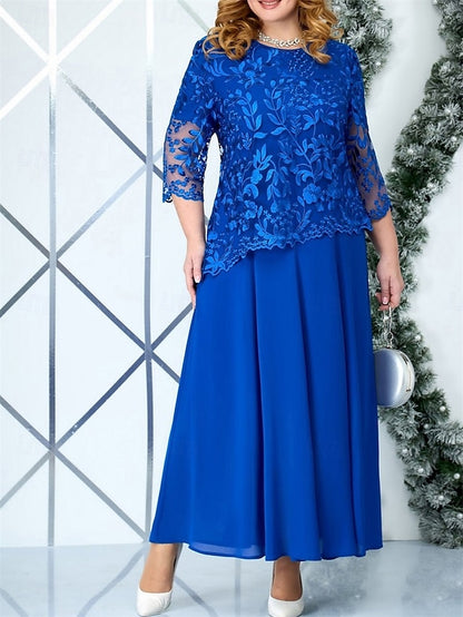 of Size Plus Dress Bride A-Line Mother Elegant Curve the