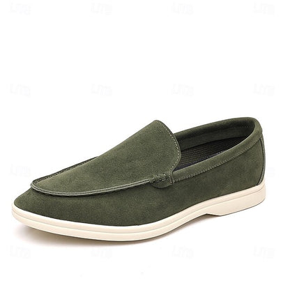 Slip-On Men's Loafers Casual Breathable Faux Blue – Light