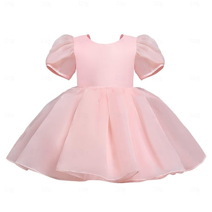 Dress Flower Party Color Girl Girls' Kids Solid