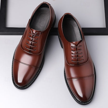 Cap-Toe Dress – Shoes Design Oxford Brown Classic Men's