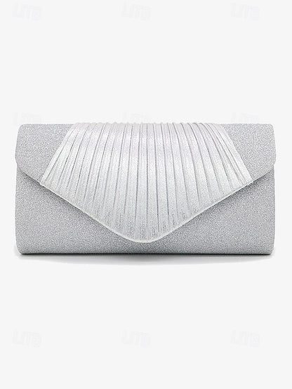 Champagne Bag Design – Clutch Pleated with Glitter Evening