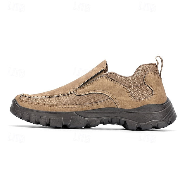 Men's Maroon Perforated Slip-On Sandals with Stylish Design
