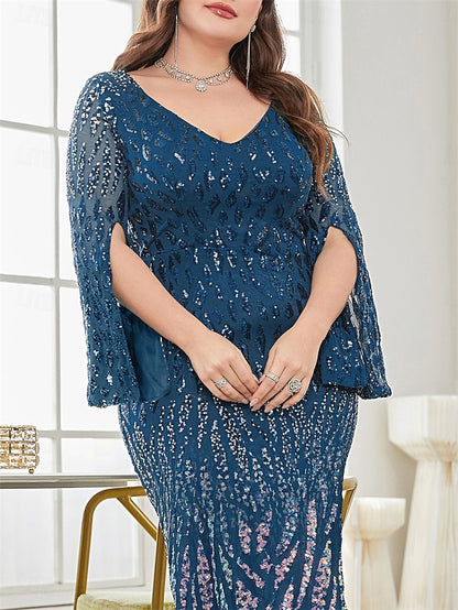 Elegant Plus Bride Size of the Curve Mother Party V Dress