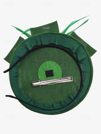 Bow Fascinator Feather Green Women's Hat Accents and with