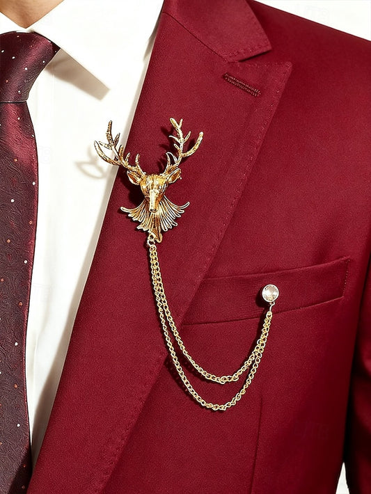 with Deer Brooch Christmas Lapel Men's Pin