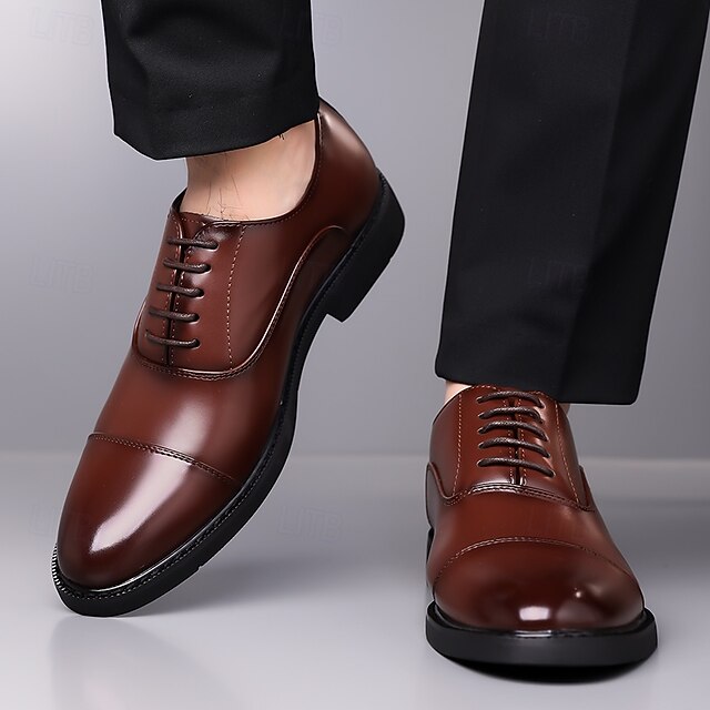 Cap-Toe Dress – Shoes Design Oxford Brown Classic Men's