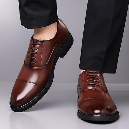 Cap-Toe Dress – Shoes Design Oxford Brown Classic Men's