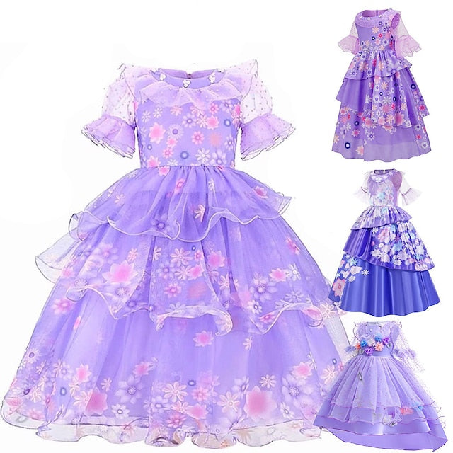 Fairytale Girl Dress Princess Flower Isabela Madrigal Encanto