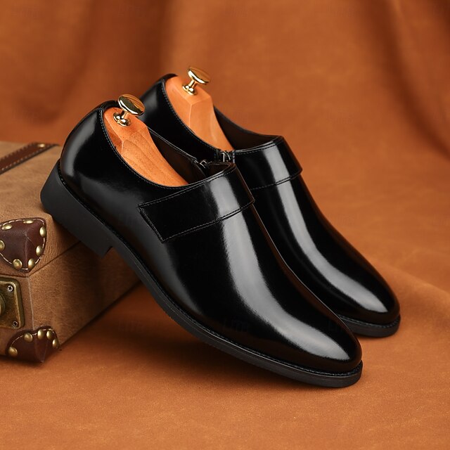 Business Shoes Brown Loafers Slip-On Leather Men's