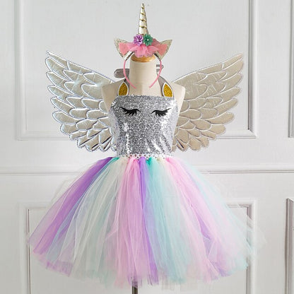 Dress Movie Unicorn New Cosplay Vacation Girls'