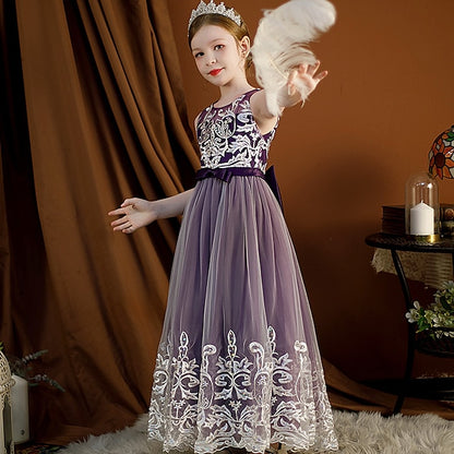 Dress Wedding Flower Sleeveless Christening Girls' Kids