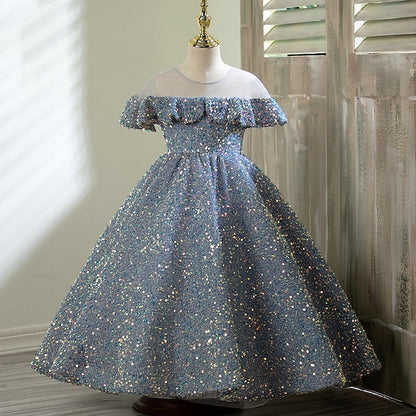 Girls' Dress Flower Gown Girl Evening Party