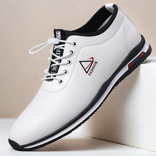 Wholesale SampleMen's White and Black Lace-Up Sneakers – Trendy Sports