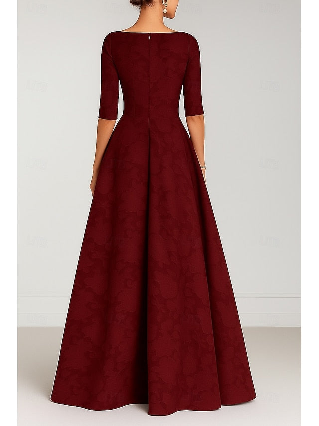 Burgundy Gown Blue Evening Bride of the A-Line Mother Elegant