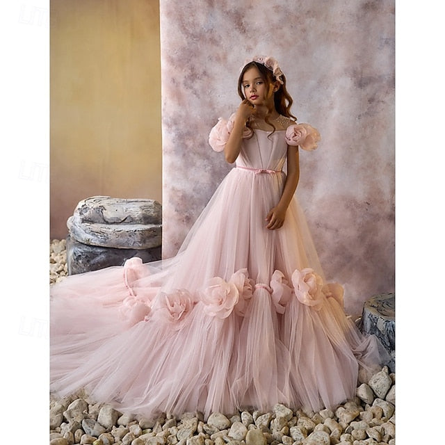 Girls' Dress Party First Communion Girl Flower