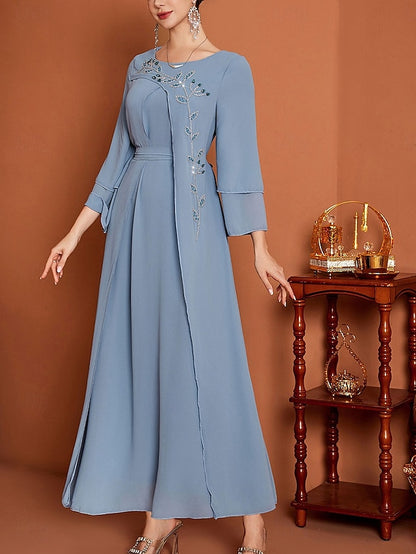 the Length A-Line Elegant Floor of Mother Neck Bride Dress V