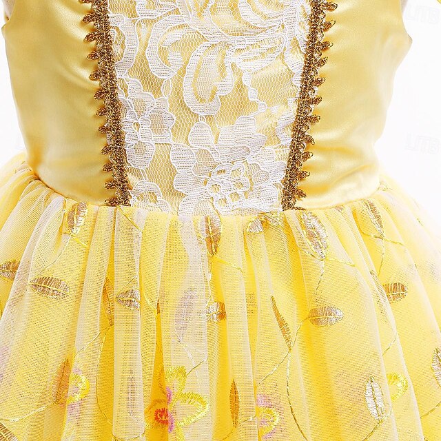 and Girl Flower Dress the Beauty Belle Beast Princess Cute