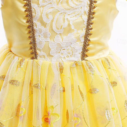 and Girl Flower Dress the Beauty Belle Beast Princess Cute