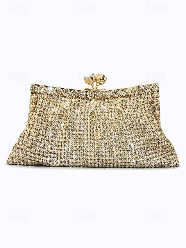 Vintage Purse – Clutch Rhinestone Women's Green Sage