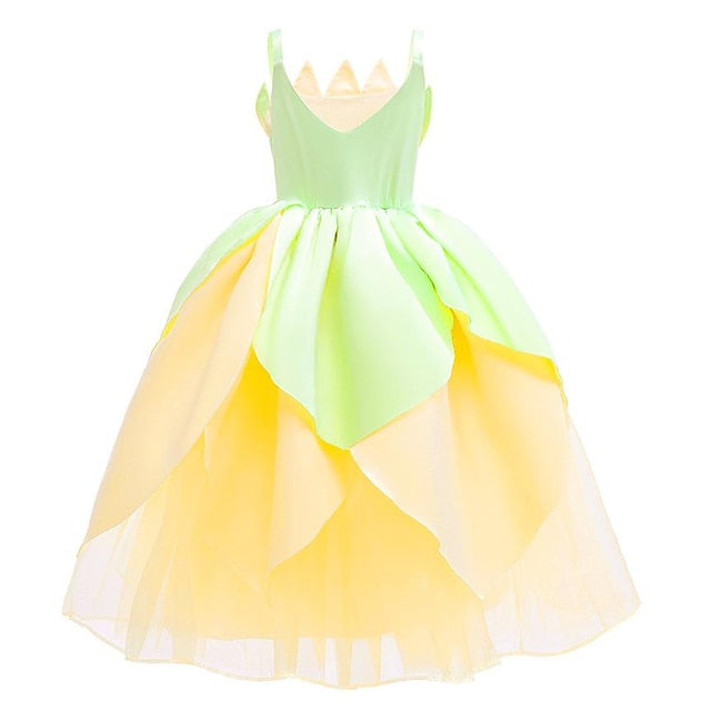 Flower Dress Theme Tiana Bell Princess Fairytale Tinker Girl