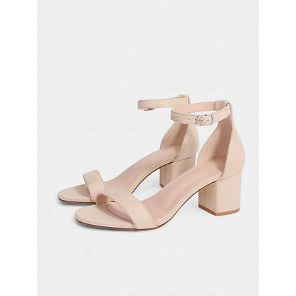 Stylish Women's with Glitter Block Sandals Ankle Heel Gold