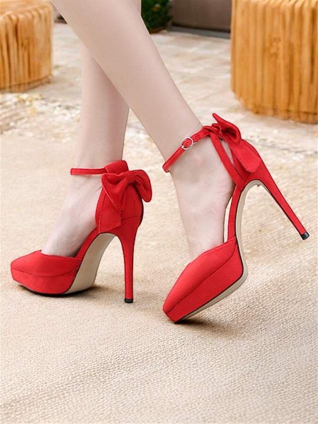 with Ankle Strap Platform Heels Elegant Stiletto Women's