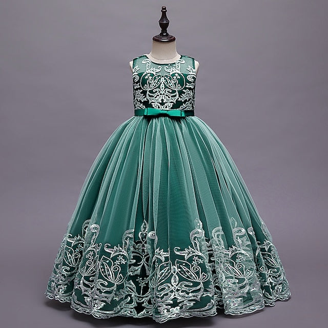 Dress Wedding Flower Sleeveless Christening Girls' Kids