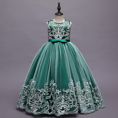 Dress Wedding Flower Sleeveless Christening Girls' Kids