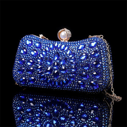 Luxury Evening Women's – Multicolor Clutch Crystal