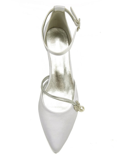 and Heels with Pearl Blue Satin Kitten Women's Dark