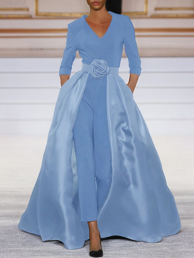 the Simple Dress Mother Overskirt of Jumpsuit Bride With Elegant