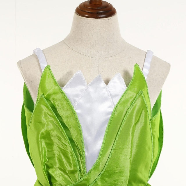 Theme Fairytale Dress Tinker Bell Girl Flower Tiana Princess