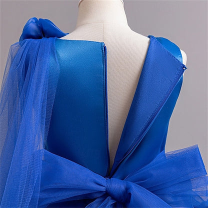 Solid Dress Kids Cosplay Color Party Girls'