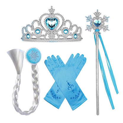 Theme Elsa Dress Princess Girl Flower Frozen Party Fairytale