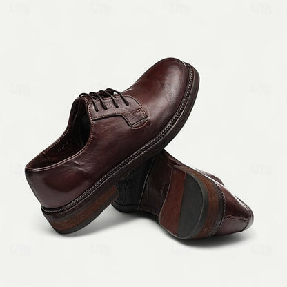 Goodyear Men's Clean with Derby Shoes Welt Leather and Tan