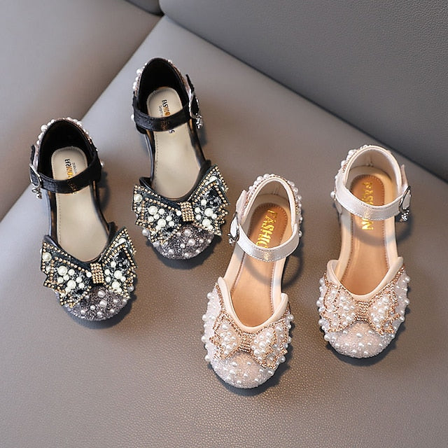 Lolita Flats PU Daily Dress Rubber Shoes Glitters Girls'