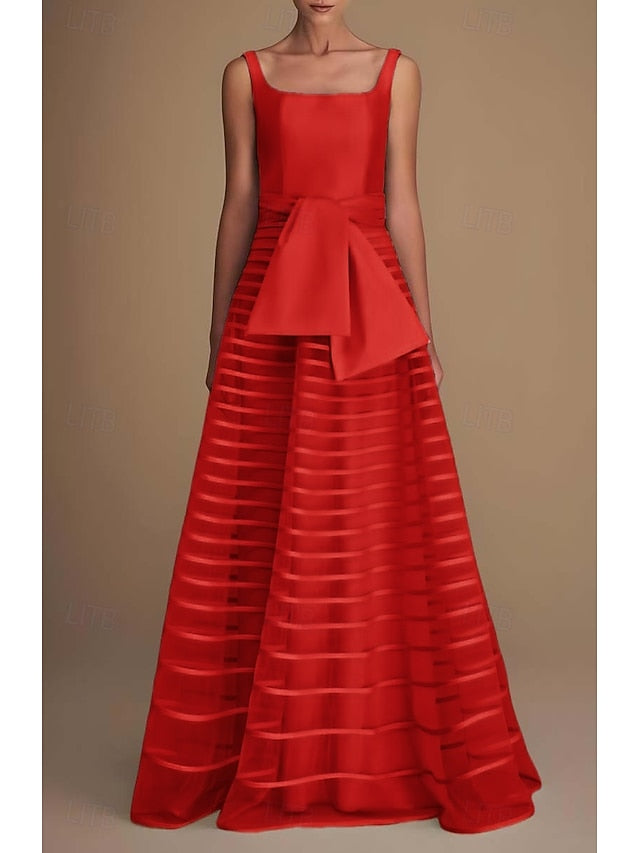 Dress A-Line Formal Evening Floor Gown Performance Elegant