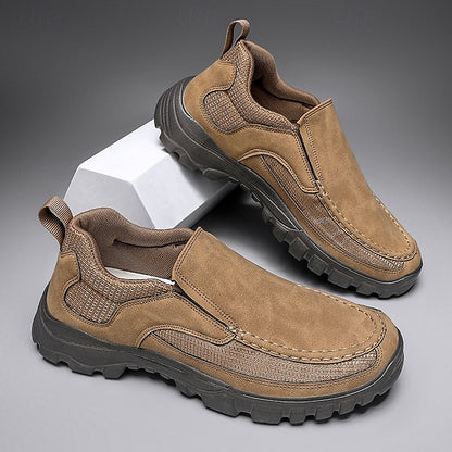 Men's Maroon Perforated Slip-On Sandals with Stylish Design