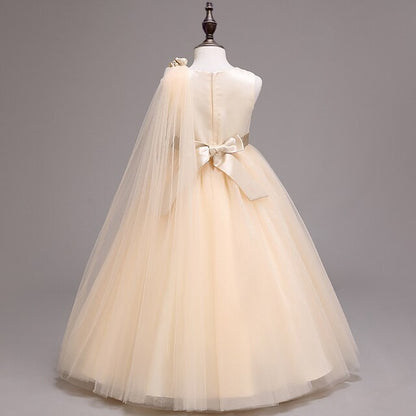 Colored Kids Girls' Solid Dress Flower Girl