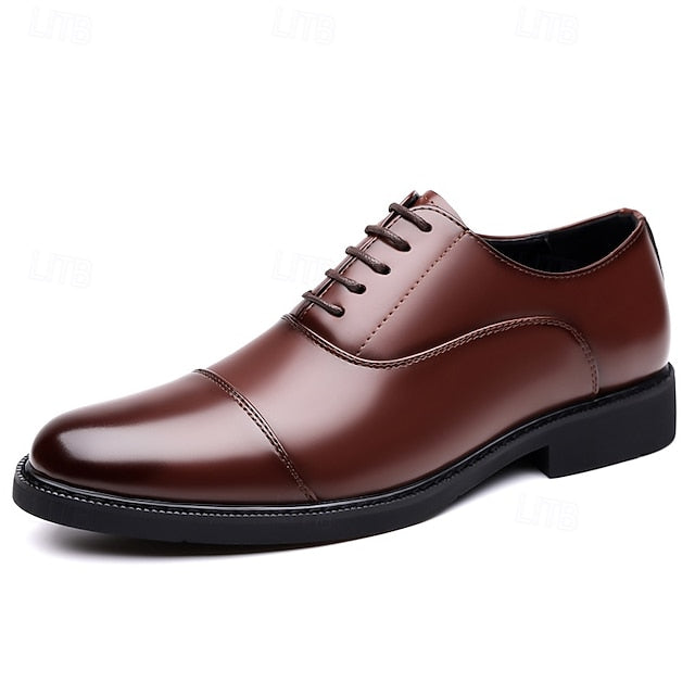 Cap-Toe Dress – Shoes Design Oxford Brown Classic Men's
