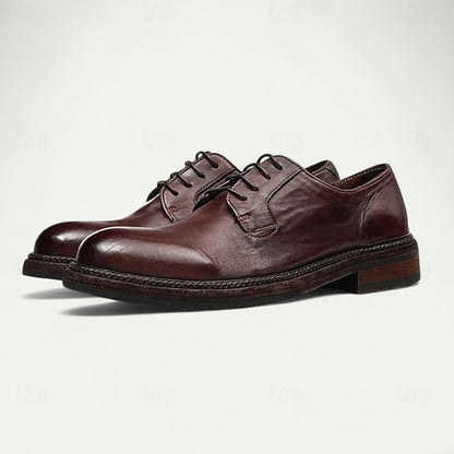 Goodyear Men's Clean with Derby Shoes Welt Leather and Tan